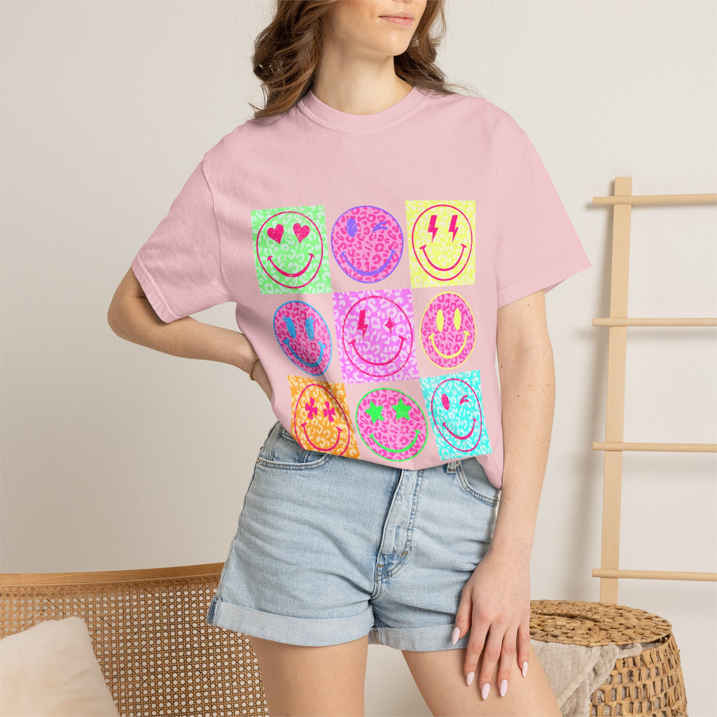 Neon Retro Happy Face T-Shirt