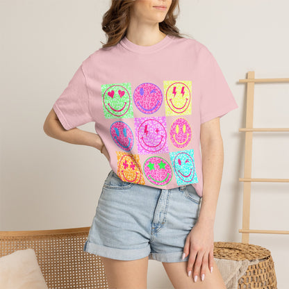 Neon Retro Happy Face T-Shirt