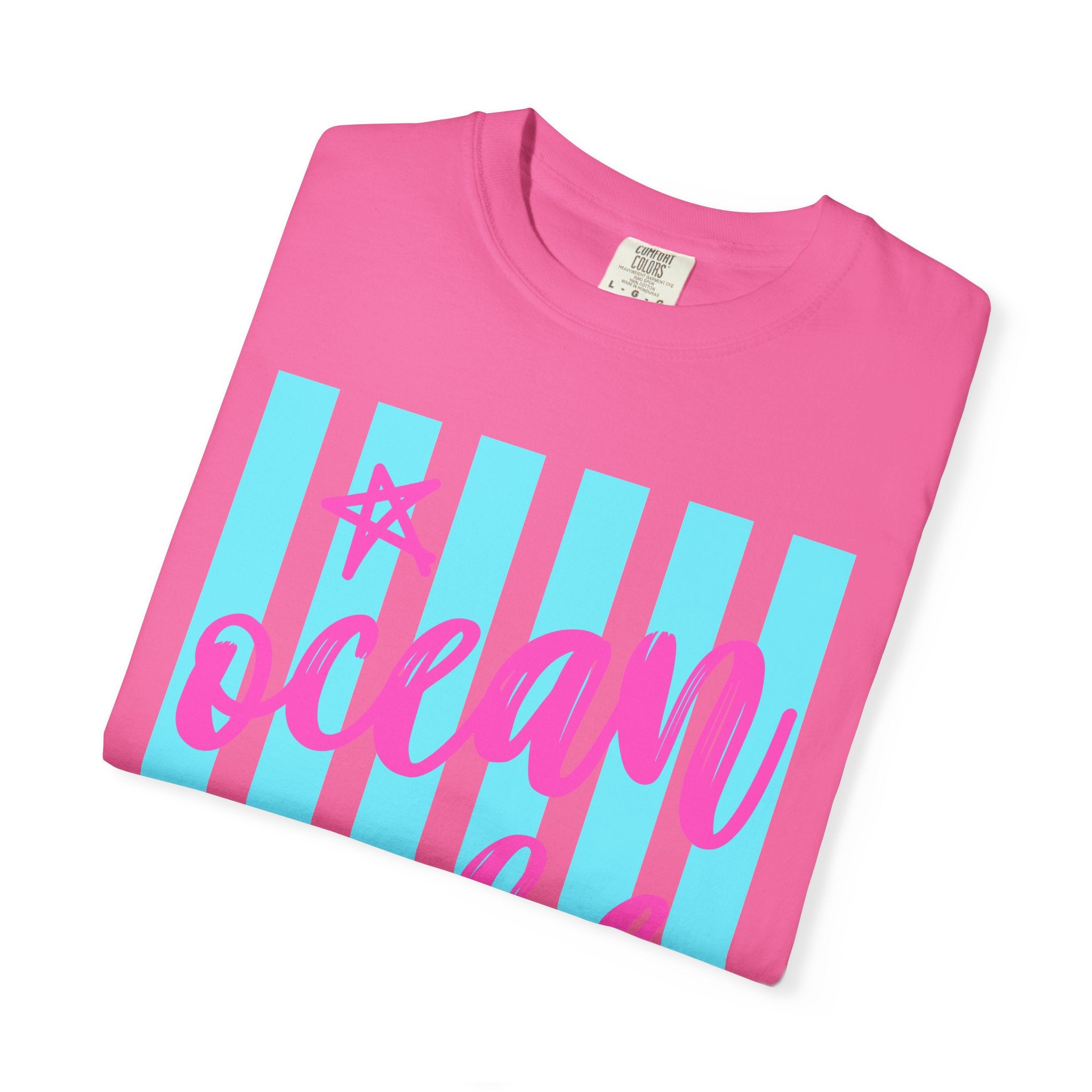 Ocean Babe T-Shirt — Retro Striped Beach Graphic Tee