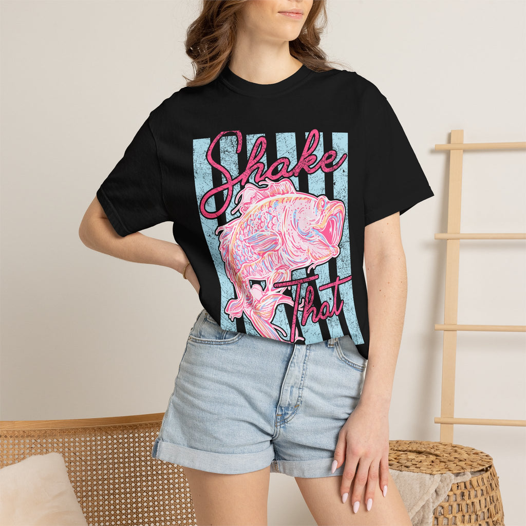 Shake That Fish T-Shirt — Retro Pastel Fishing Graphic Tee