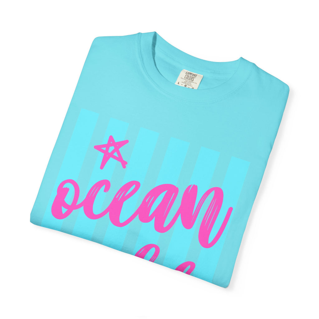 Ocean Babe T-Shirt — Retro Striped Beach Graphic Tee