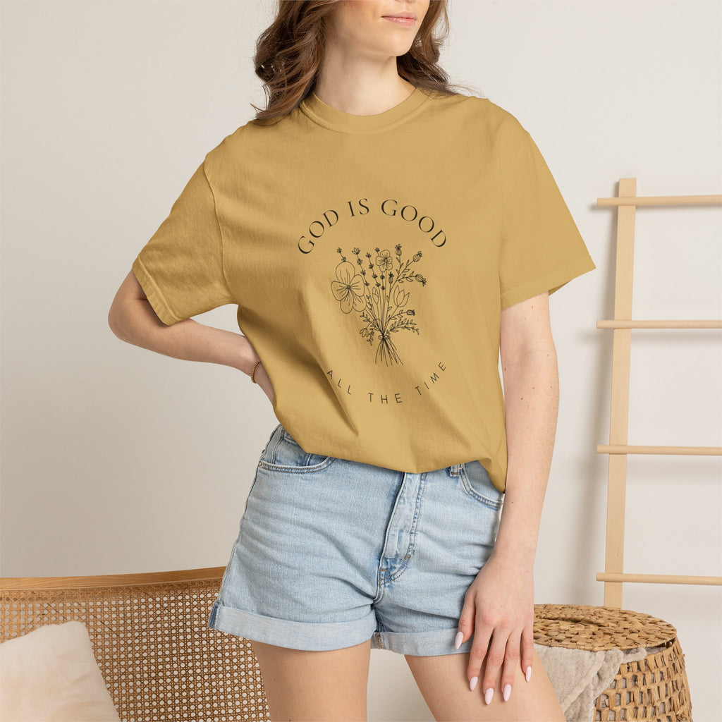 God Is Good Floral T-Shirt — 'God Is Good All The Time' Christian Tee