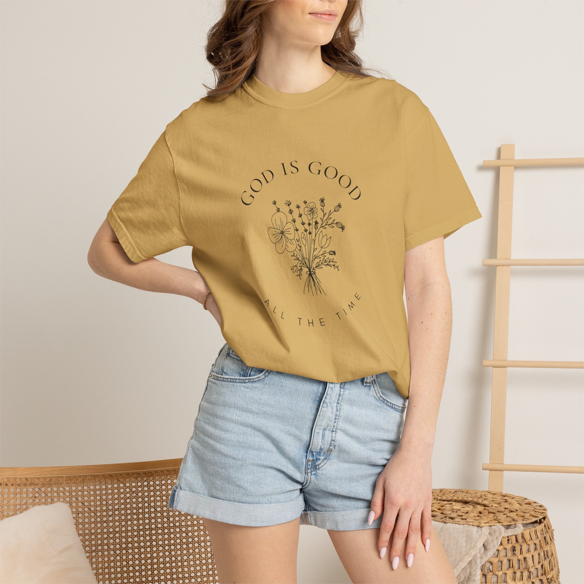 God Is Good Floral T-Shirt — 'God Is Good All The Time' Christian Tee