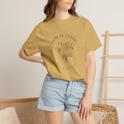 God Is Good Floral T-Shirt — 'God Is Good All The Time' Christian Tee