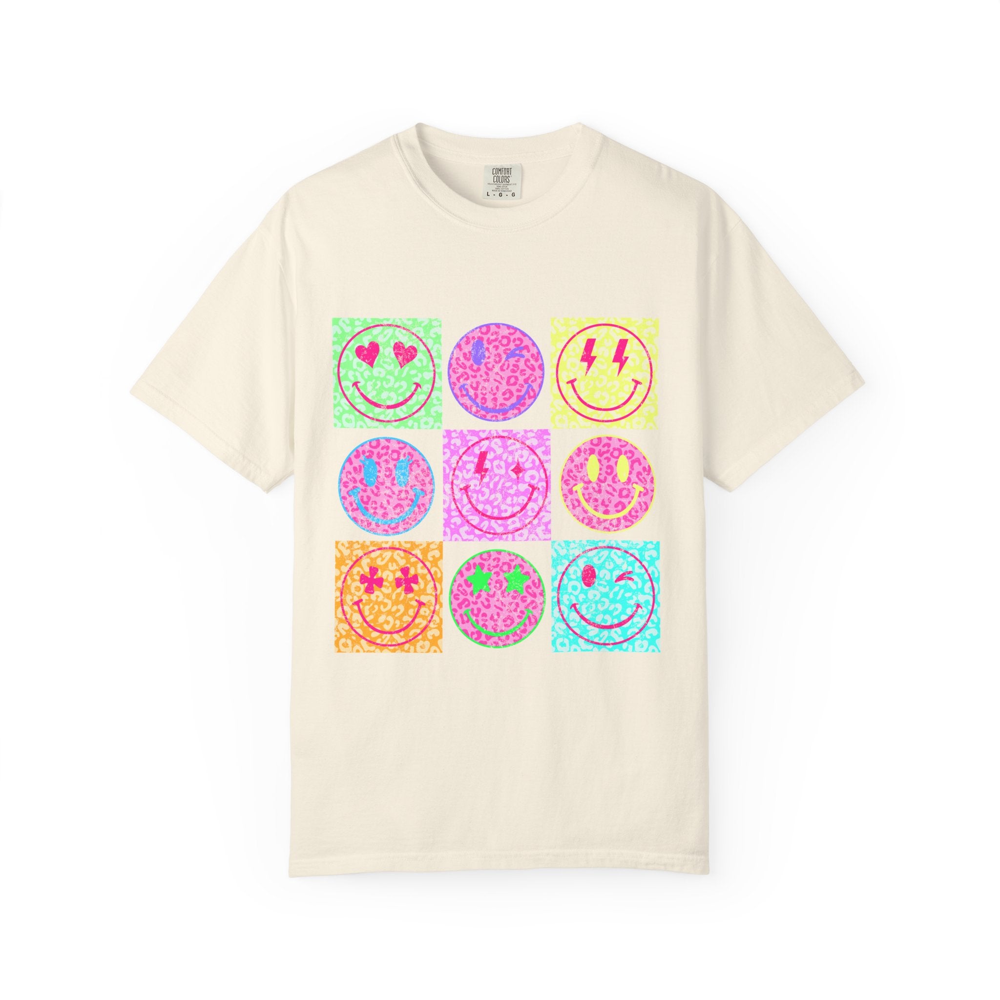 Neon Retro Happy Face T-Shirt
