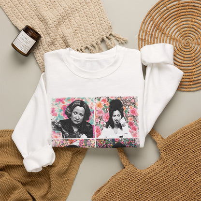 Mom Vibes Crewneck Sweatshirt — Retro Floral Mom Graphic Pullover