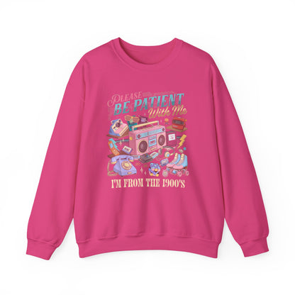 Crewneck Sweatshirt - 'Please Be Patient With Me' Retro Cozy Therapy Graphic