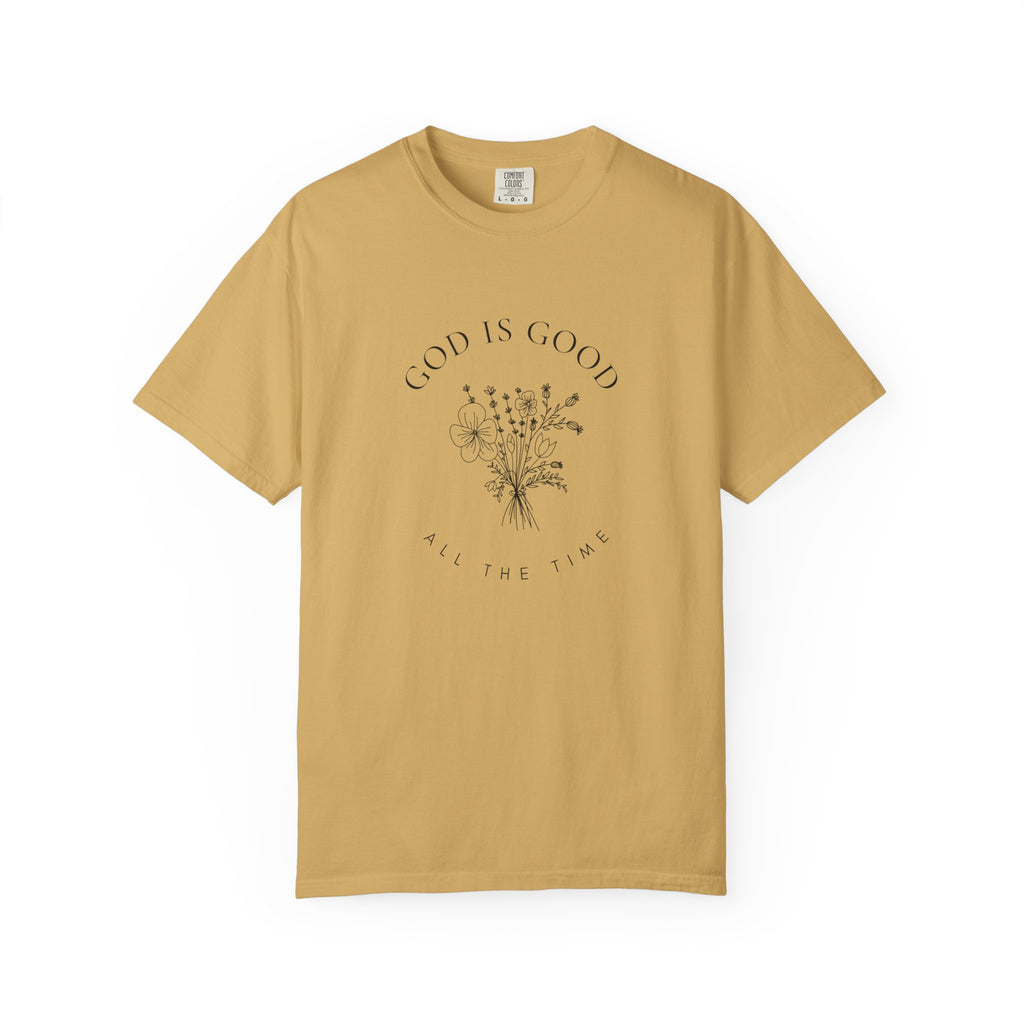 God Is Good Floral T-Shirt — 'God Is Good All The Time' Christian Tee