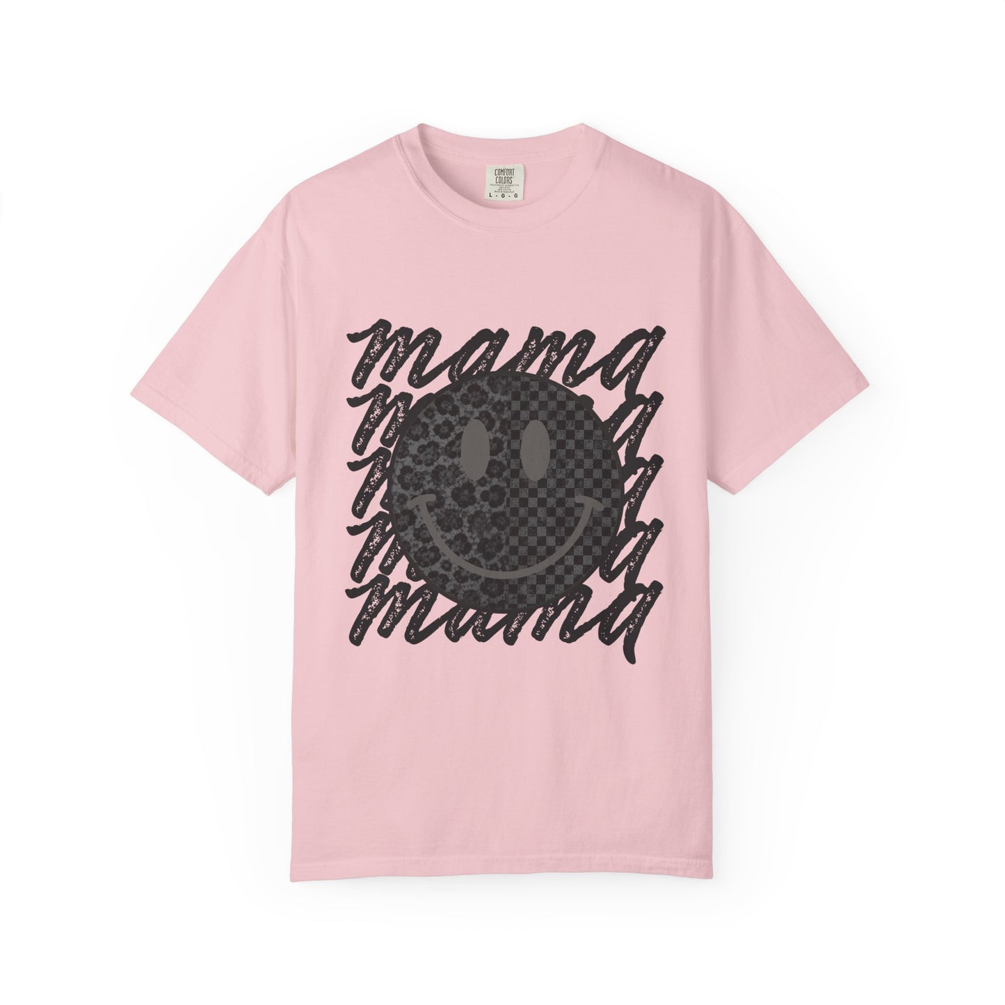 Mama Smiley Leopard Print T-Shirt