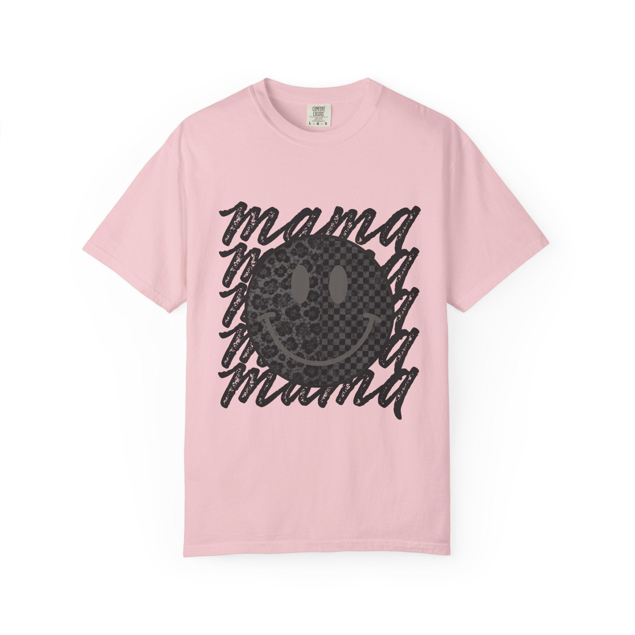 Mama Smiley Leopard Print T-Shirt