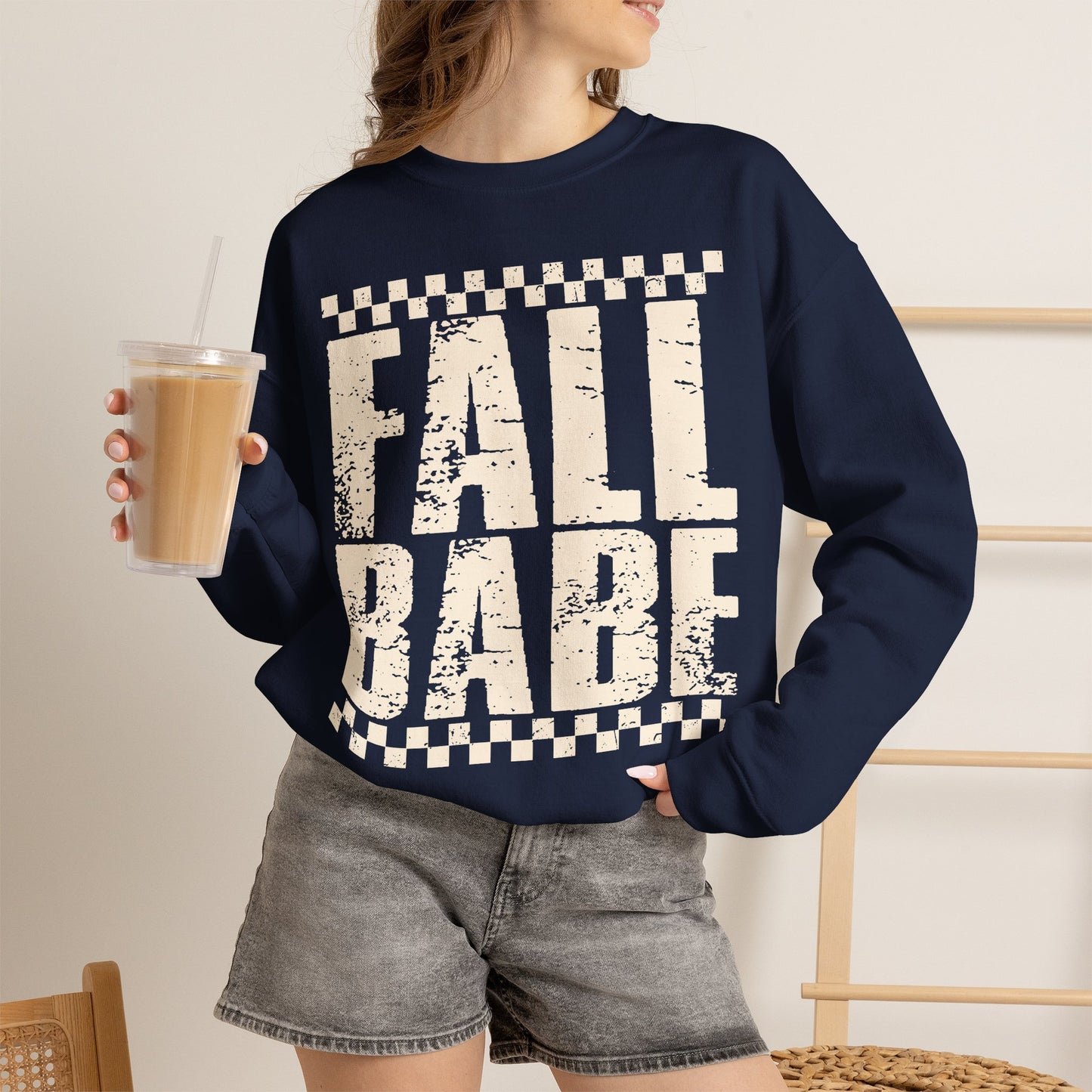 Fall Babe Sweatshirt — Vintage Distressed Autumn Crewneck
