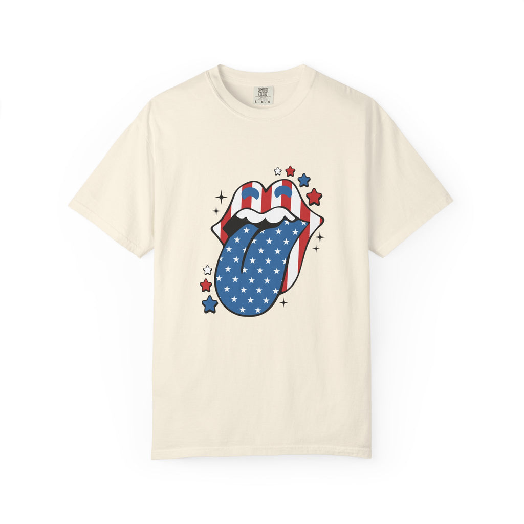 Patriotic Rock 'n' Roll Tongue T-Shirt
