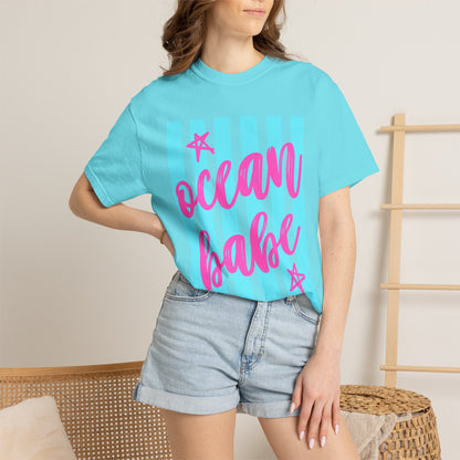Ocean Babe T-Shirt — Retro Striped Beach Graphic Tee