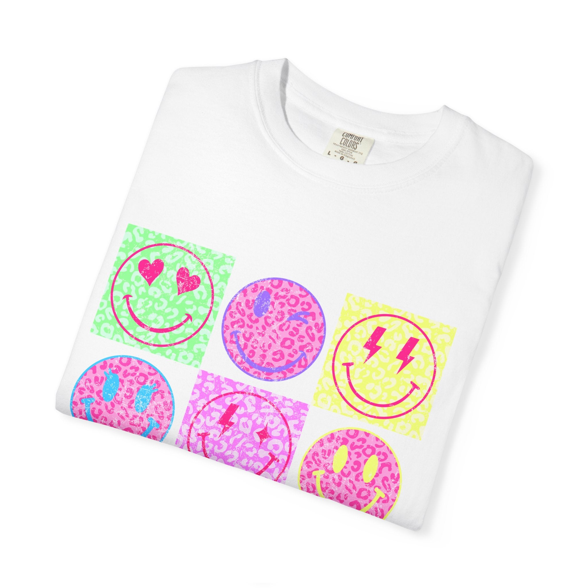Neon Retro Happy Face T-Shirt