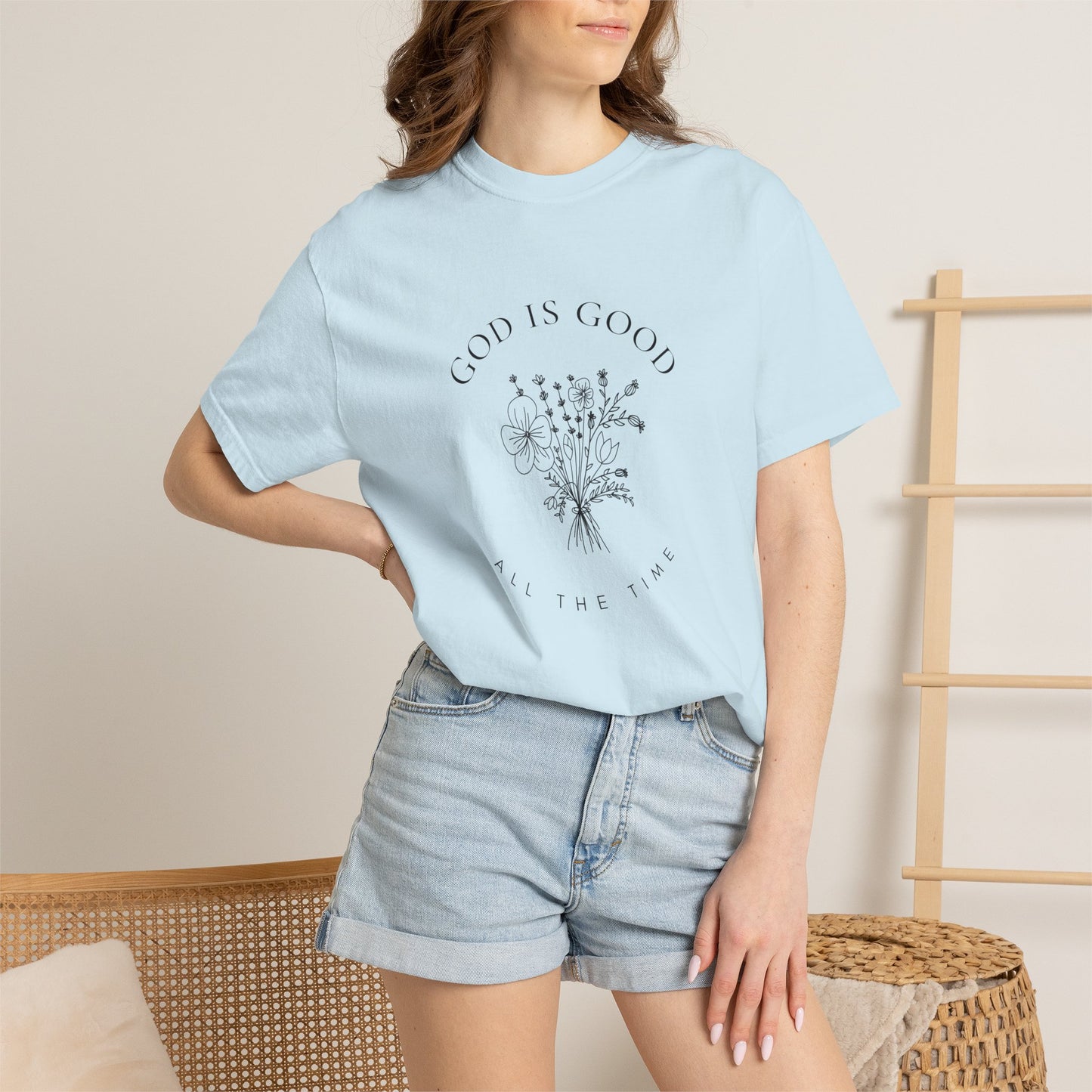 God Is Good Floral T-Shirt — 'God Is Good All The Time' Christian Tee