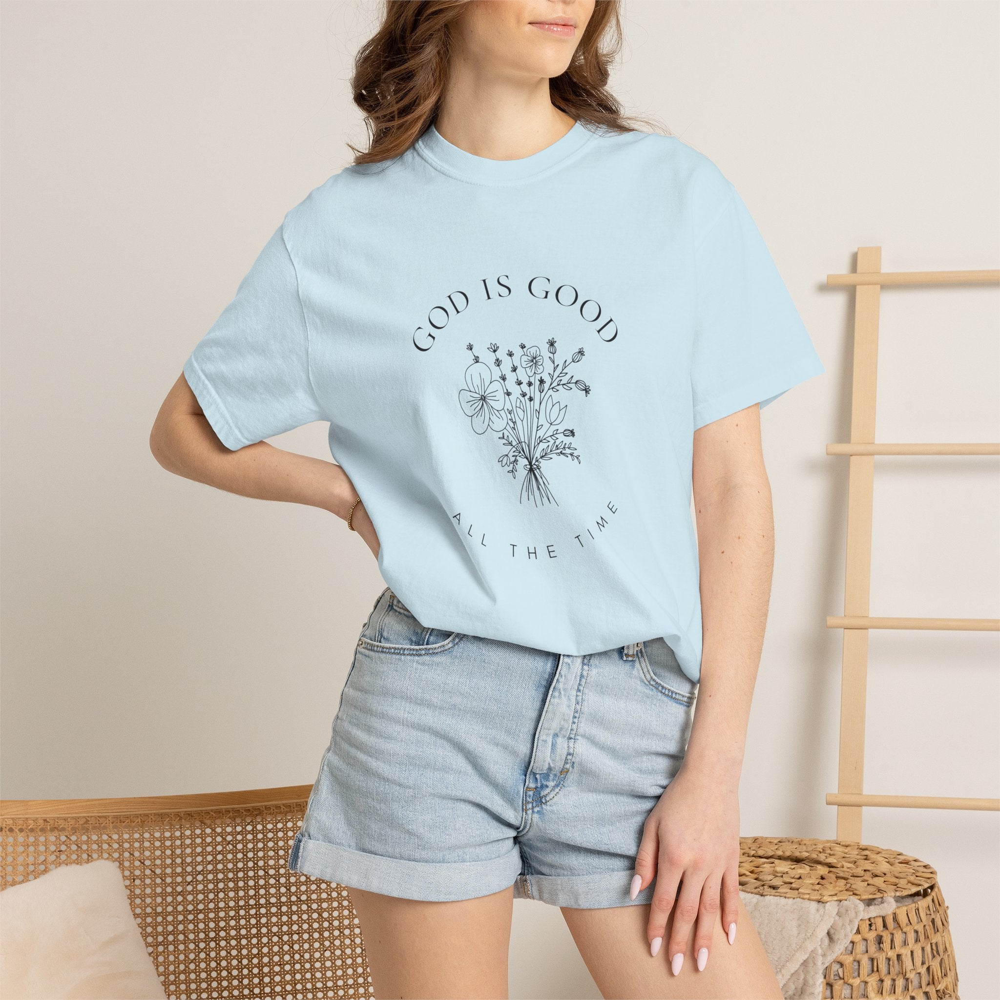 God Is Good Floral T-Shirt — 'God Is Good All The Time' Christian Tee