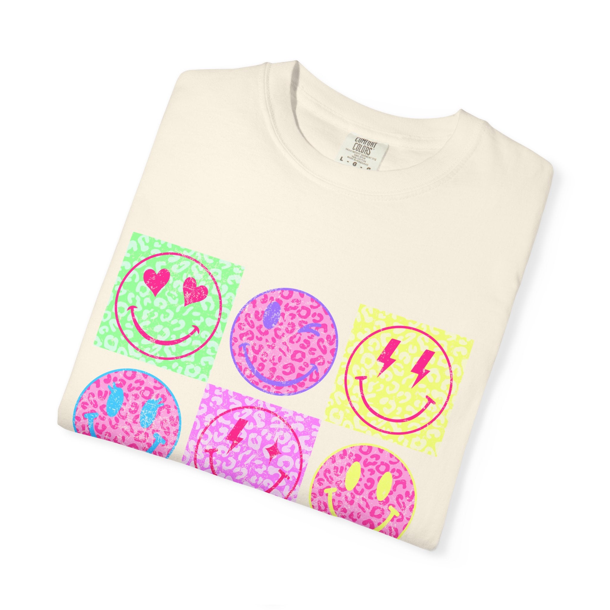 Neon Retro Happy Face T-Shirt