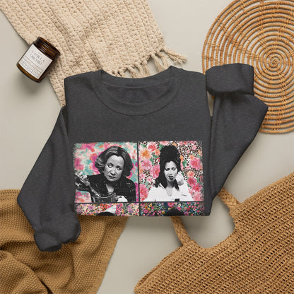 Mom Vibes Crewneck Sweatshirt — Retro Floral Mom Graphic Pullover