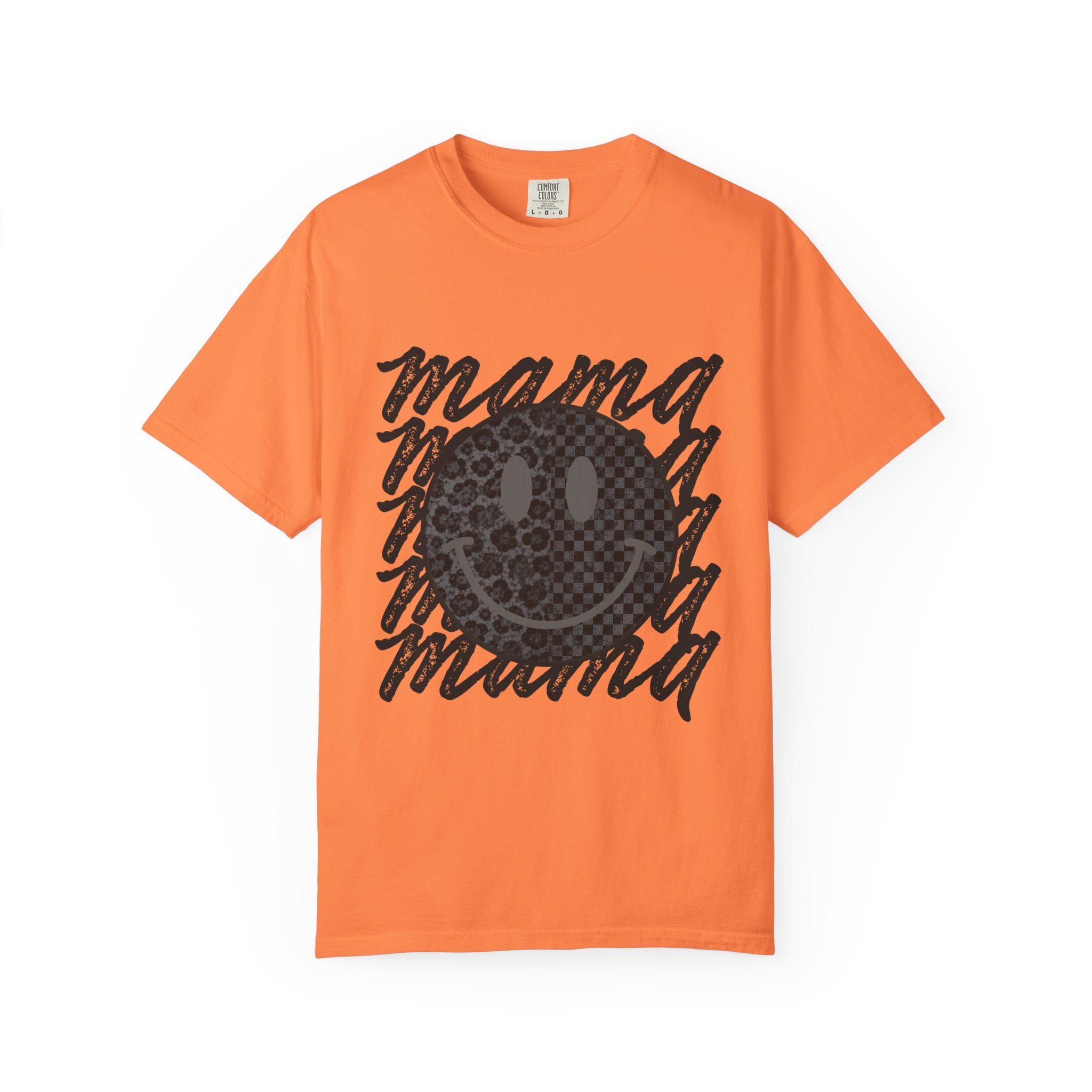 Mama Smiley Leopard Print T-Shirt