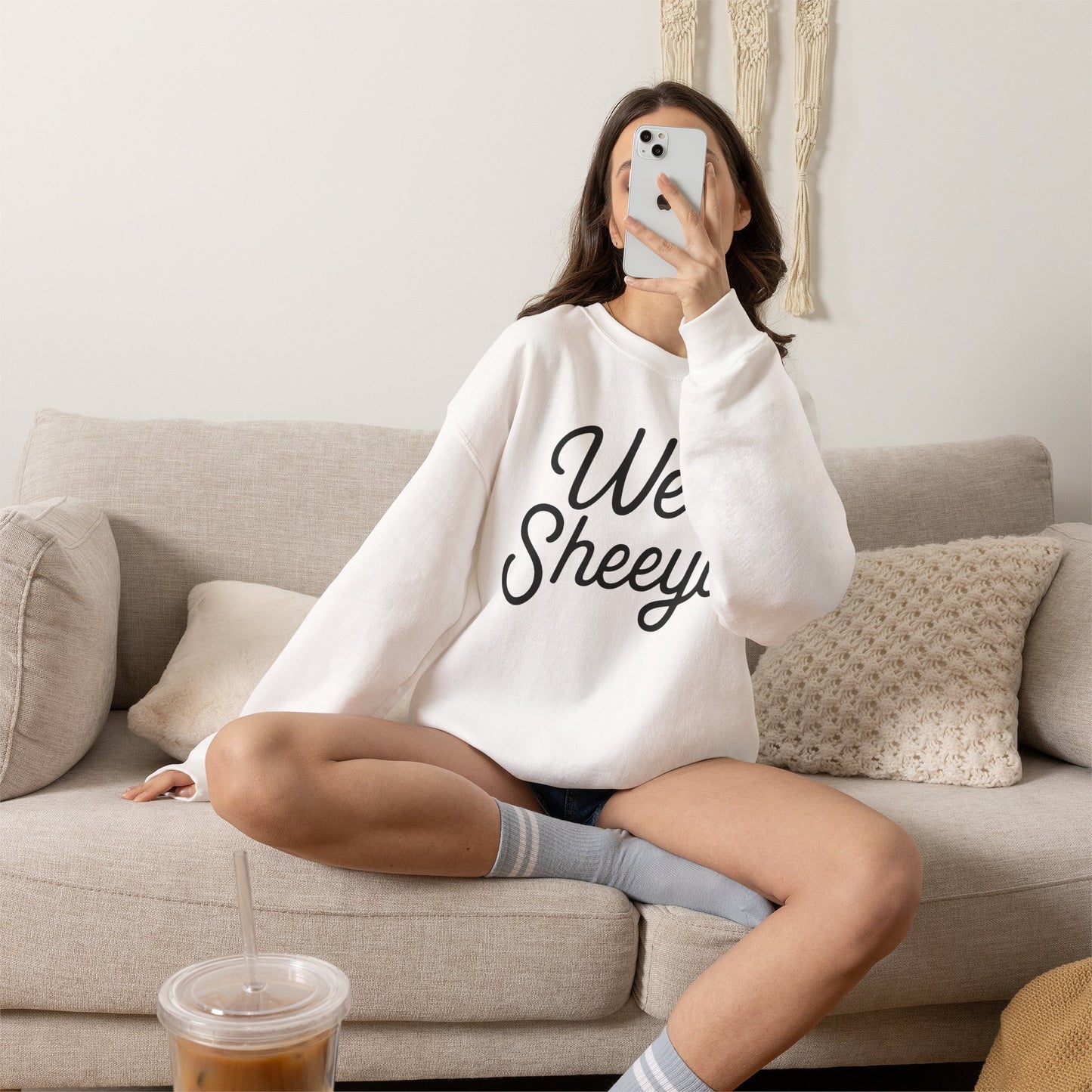 Well Sheeyit Crewneck Sweatshirt — Funny Script Graphic Pullover
