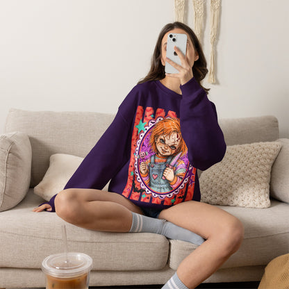 Chucky Horror Crewneck Sweatshirt — Retro Killer Doll Graphic