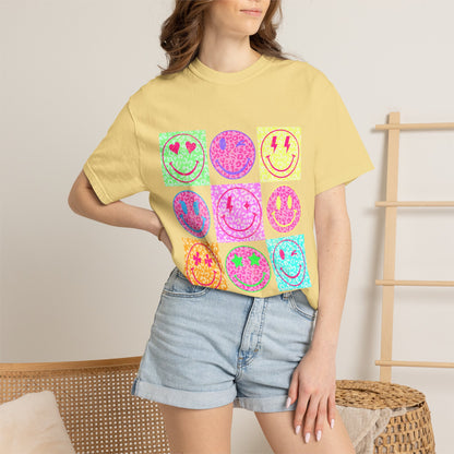 Neon Retro Happy Face T-Shirt