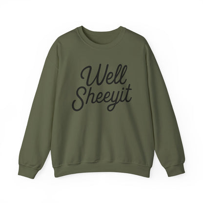Well Sheeyit Crewneck Sweatshirt — Funny Script Graphic Pullover