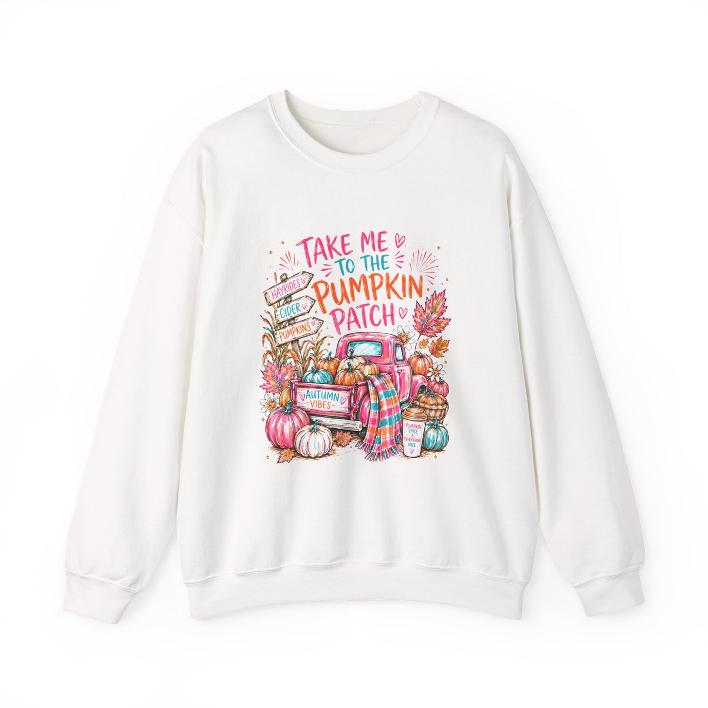 Pumpkin Patch Crewneck Sweatshirt — "Take Me to the Pumpkin Patch" Fall Sweater