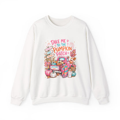 Pumpkin Patch Crewneck Sweatshirt — "Take Me to the Pumpkin Patch" Fall Sweater