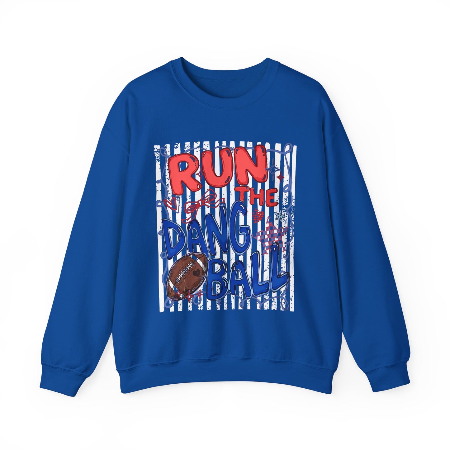 Run the Dang Ball Sweatshirt — Funny Football Crewneck for Players & Fans