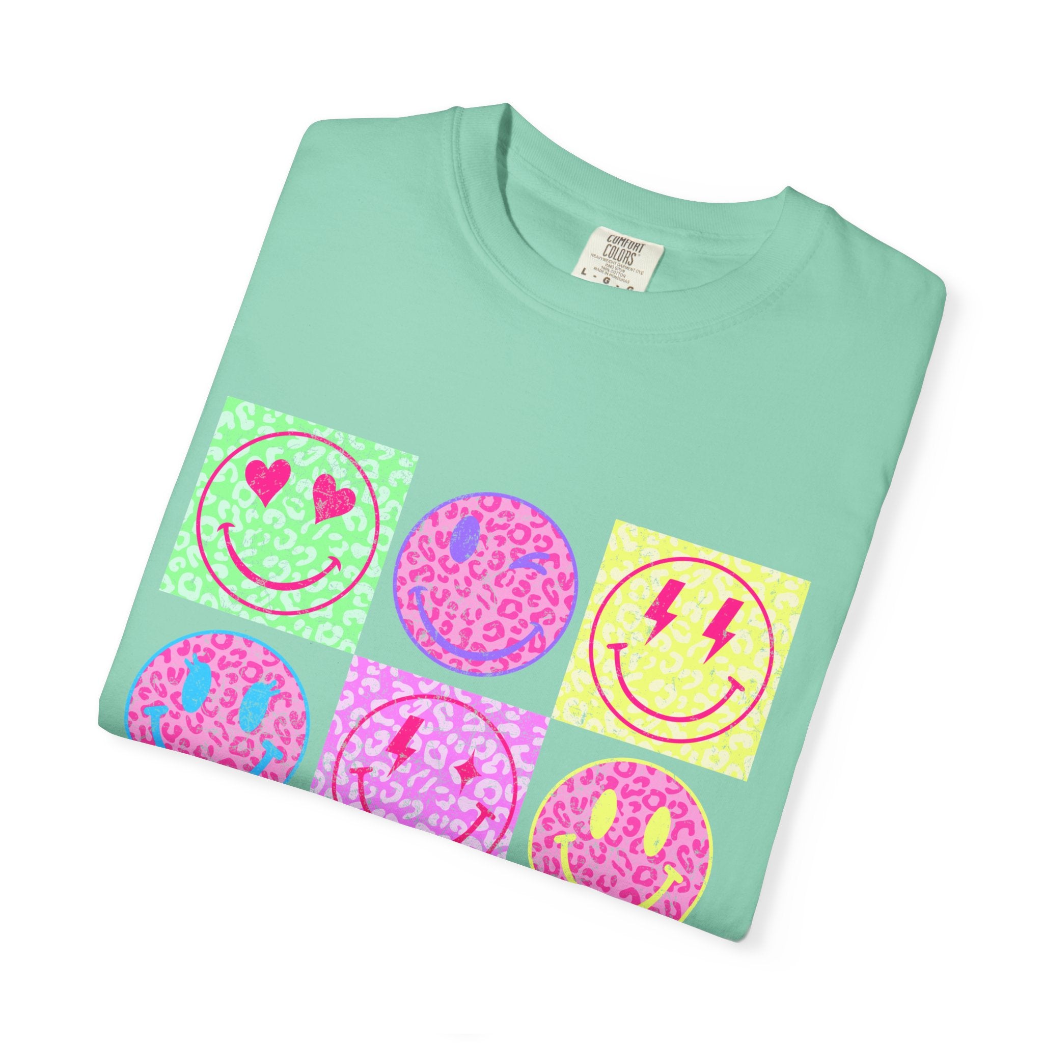 Neon Retro Happy Face T-Shirt