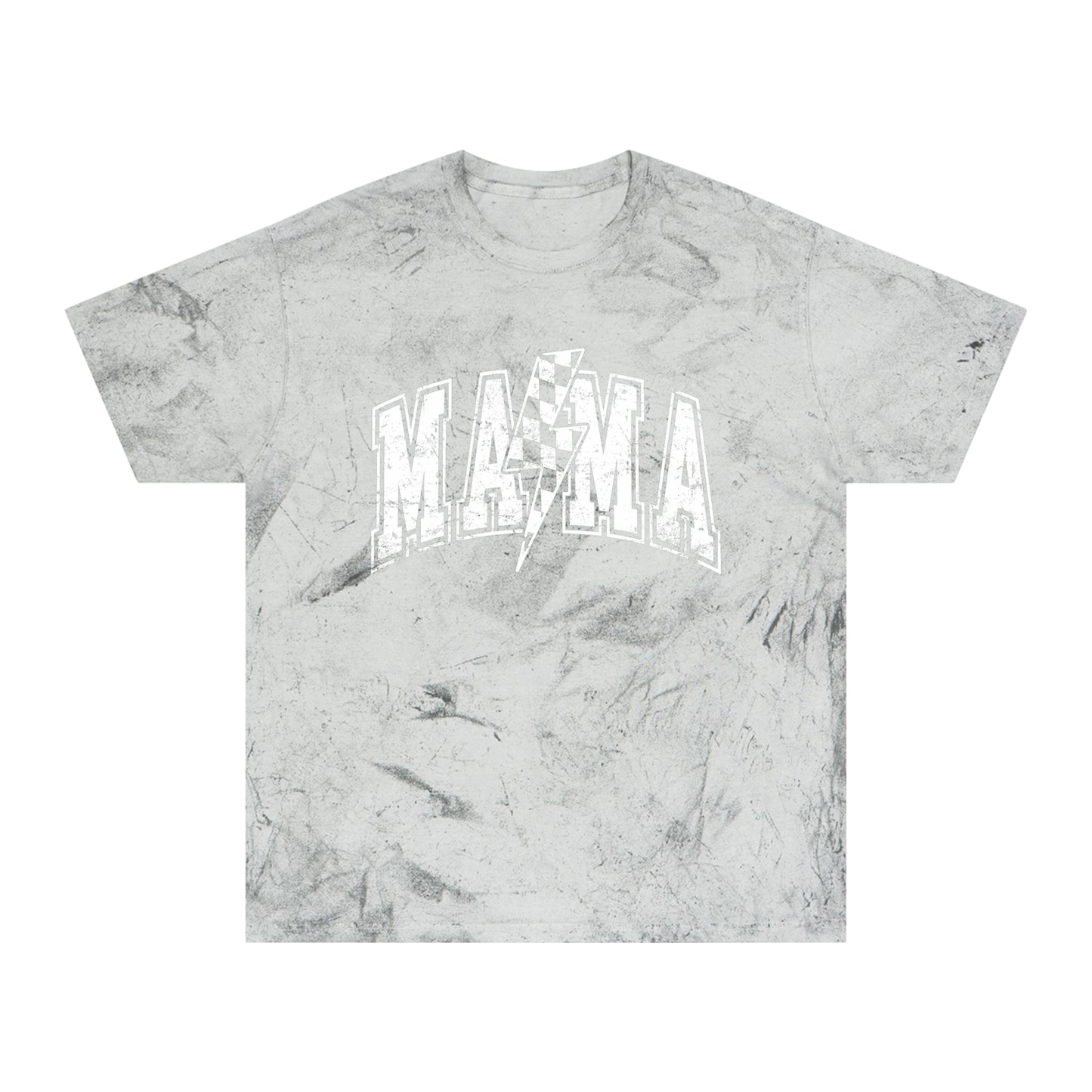Mama Tie-Dye Tee — Vintage Lightning Graphic Mom Shirt