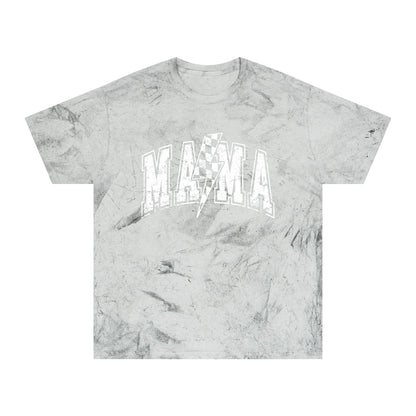 Mama Tie-Dye Tee — Vintage Lightning Graphic Mom Shirt