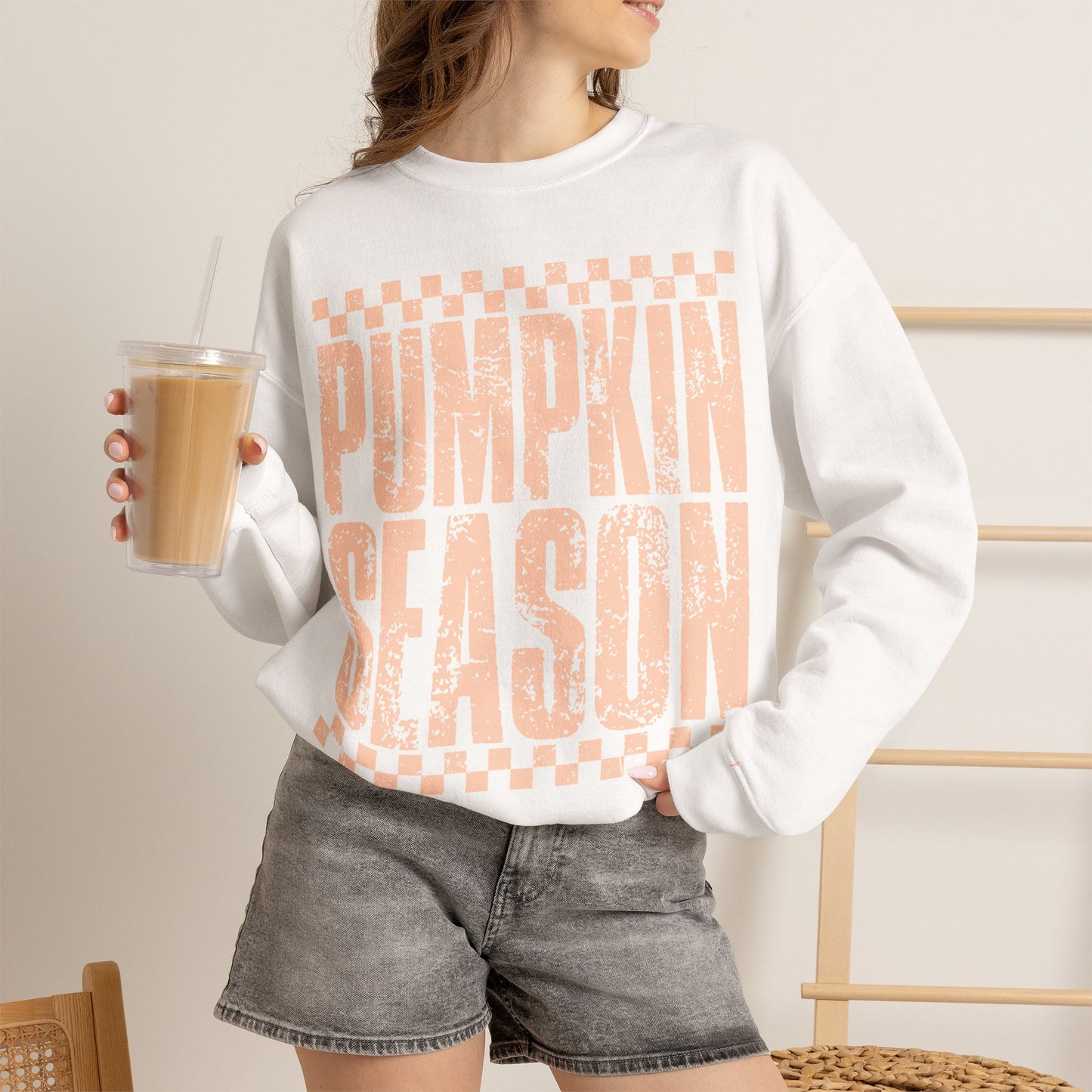 Pumpkin Season Crewneck Sweatshirt — Cozy Fall Graphic Pullover