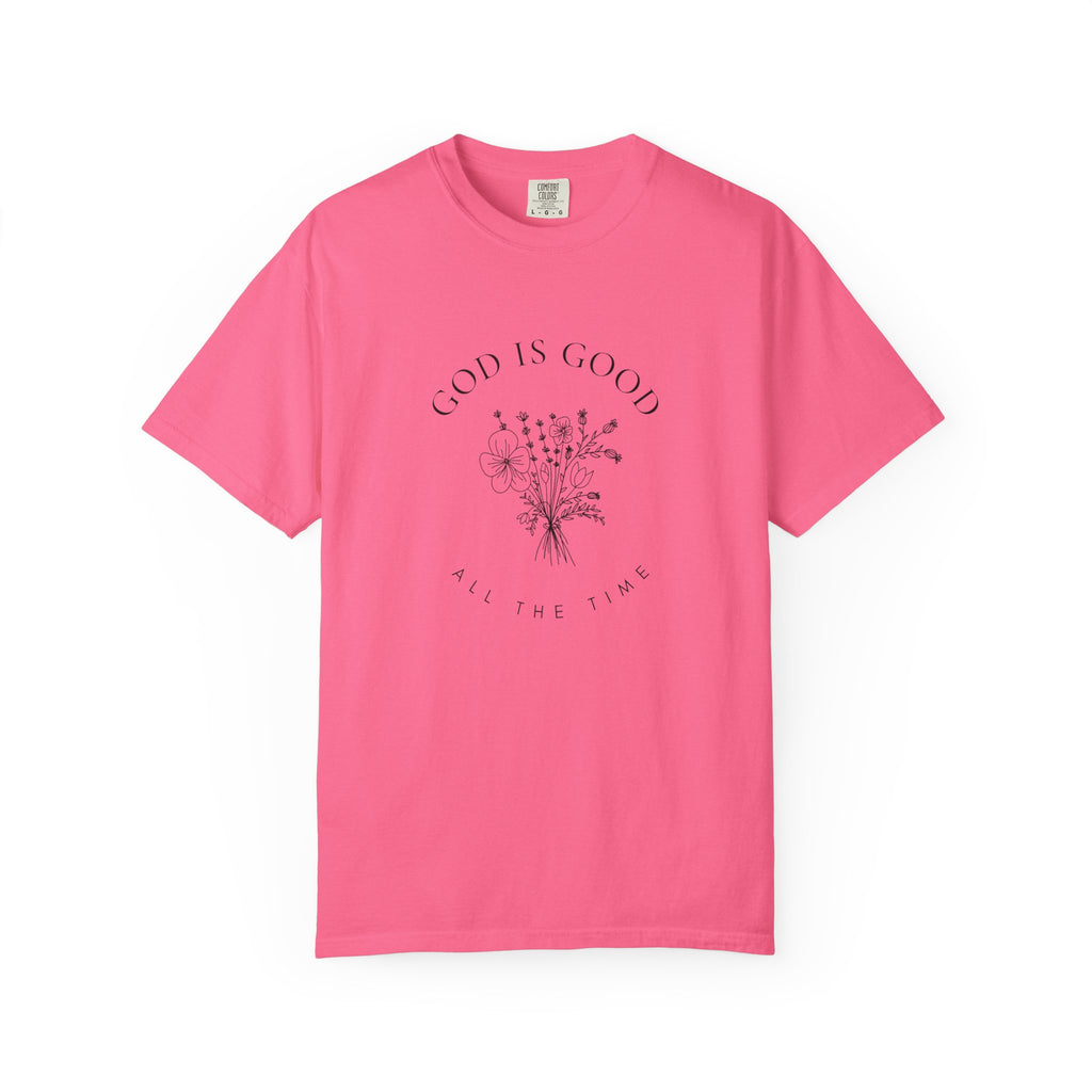 God Is Good Floral T-Shirt — 'God Is Good All The Time' Christian Tee