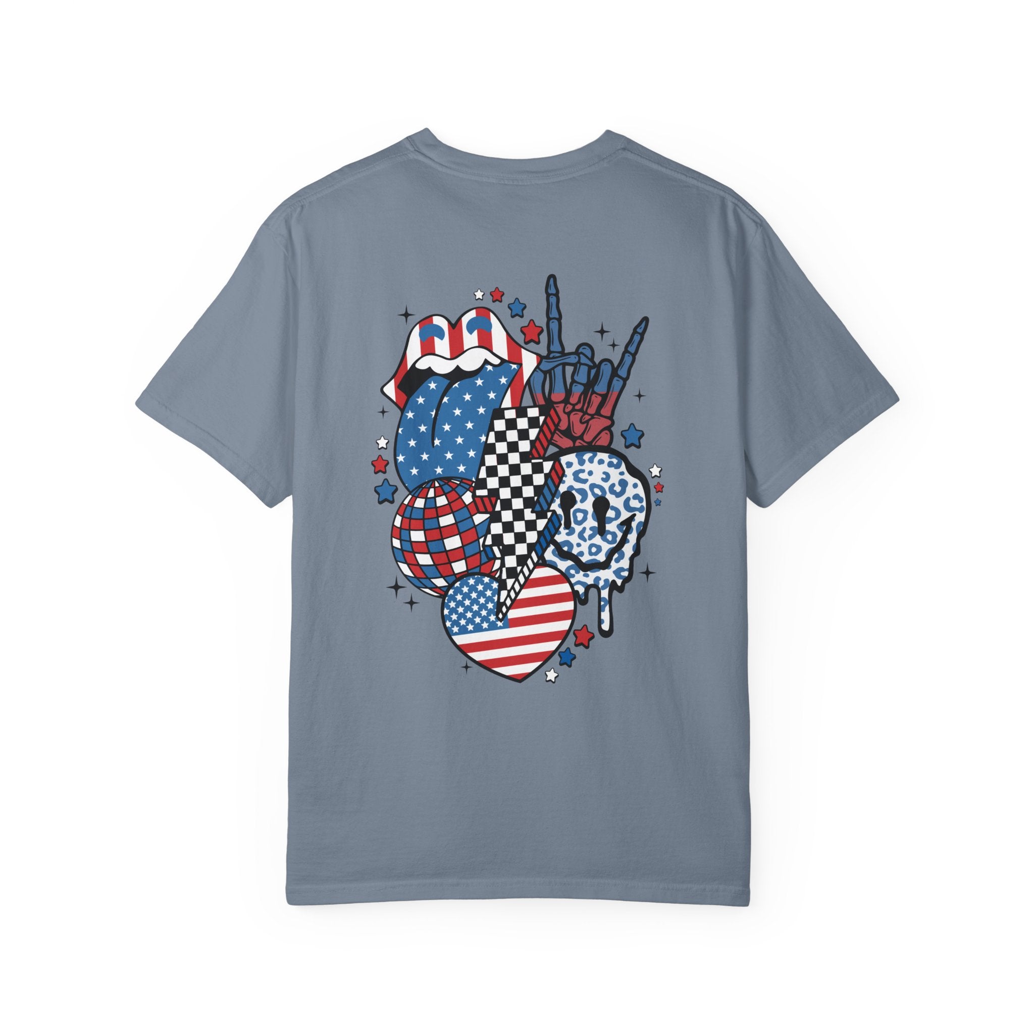Patriotic Rock 'n' Roll Tongue T-Shirt