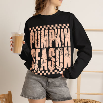 Pumpkin Season Crewneck Sweatshirt — Cozy Fall Graphic Pullover