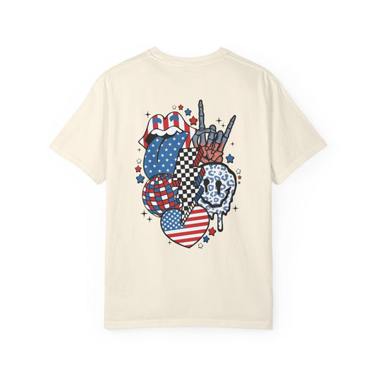 Patriotic Rock 'n' Roll Tongue T-Shirt