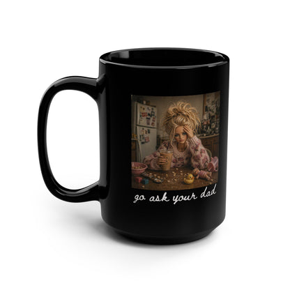 15oz Black Photo Mug — Personalized "Best Dad" Coffee Cup