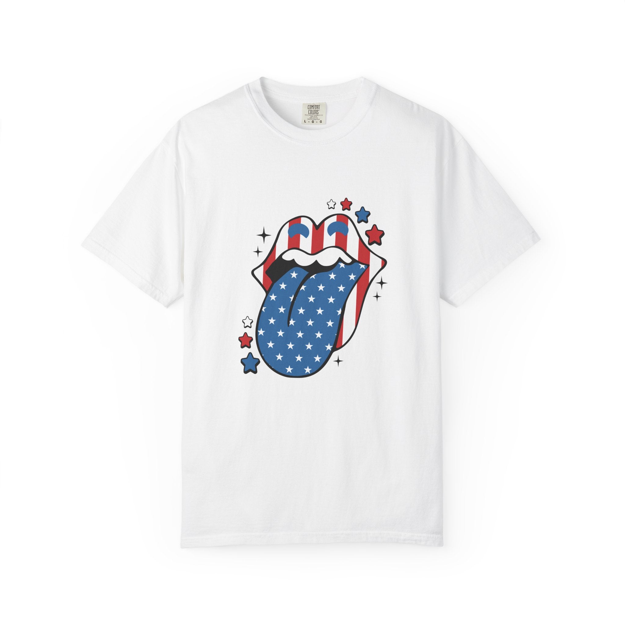 Patriotic Rock 'n' Roll Tongue T-Shirt