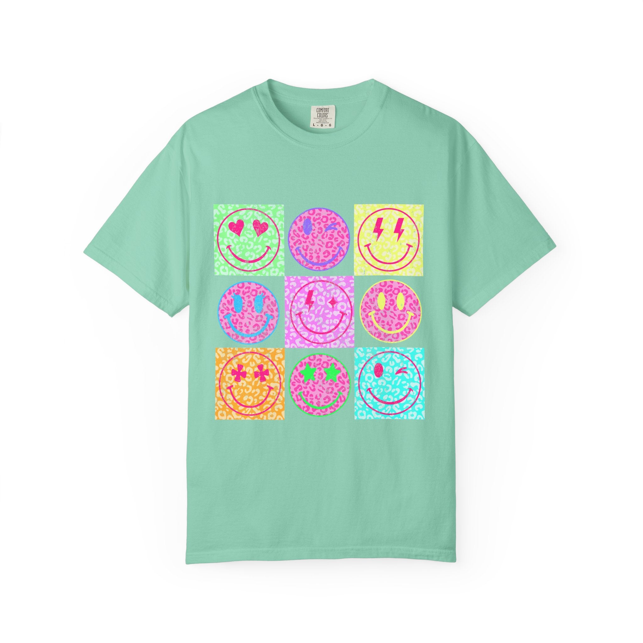 Neon Retro Happy Face T-Shirt