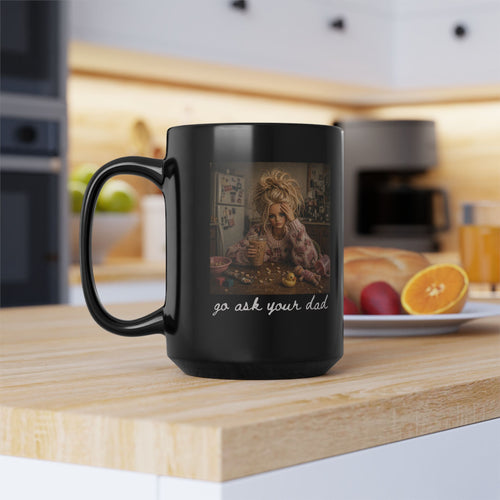 15oz Black Photo Mug — Personalized "Best Dad" Coffee Cup