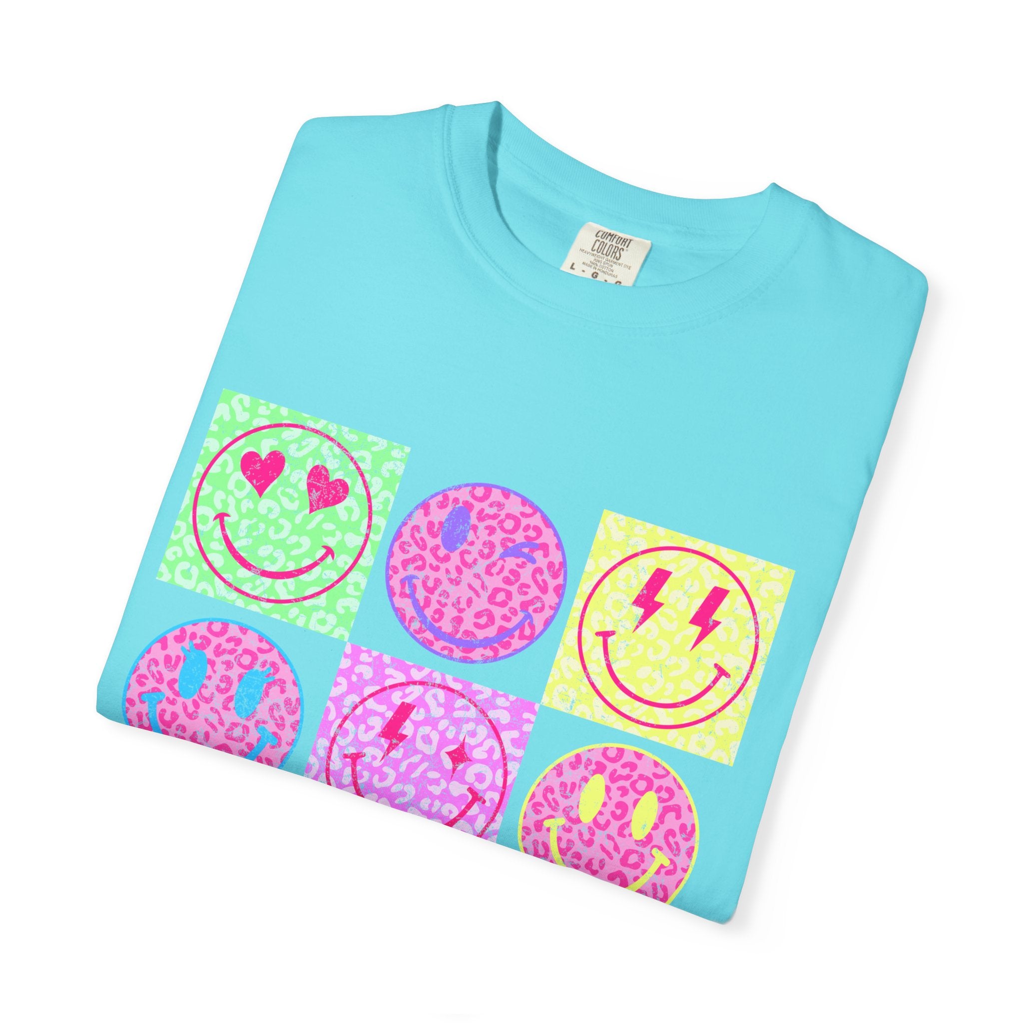 Neon Retro Happy Face T-Shirt