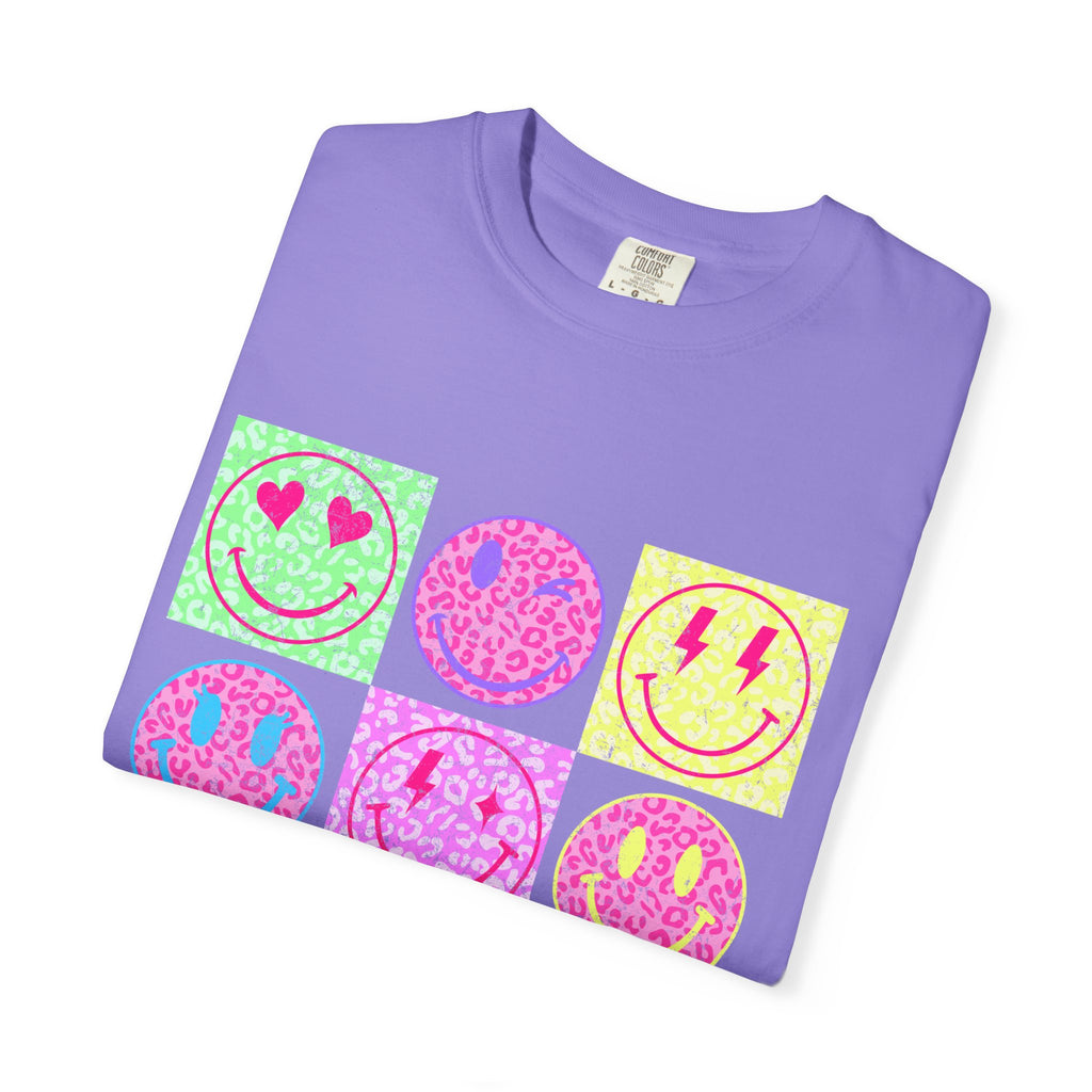 Neon Retro Happy Face T-Shirt