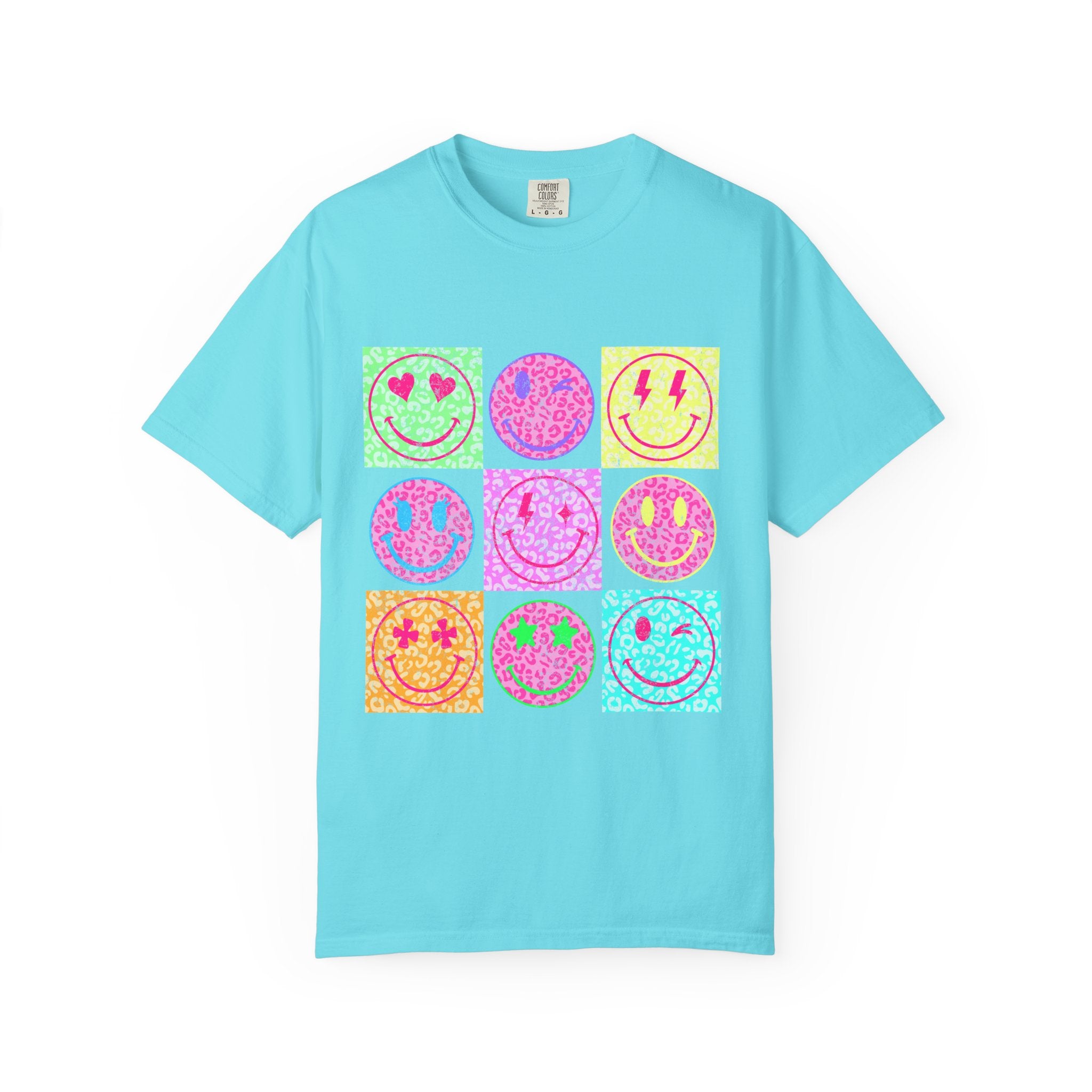 Neon Retro Happy Face T-Shirt