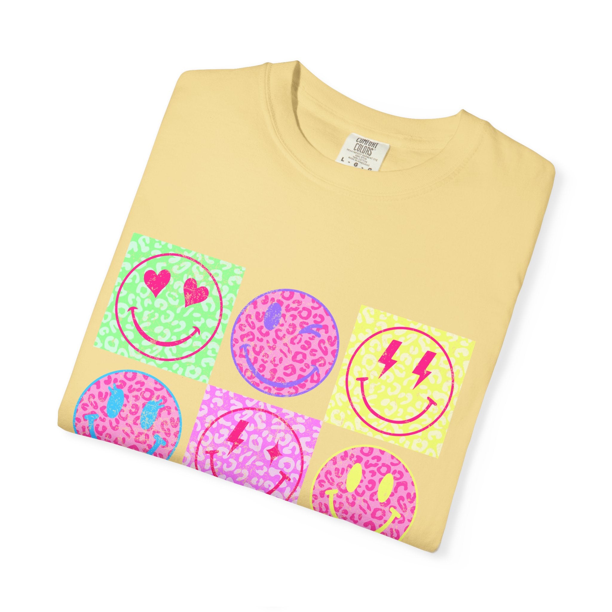 Neon Retro Happy Face T-Shirt