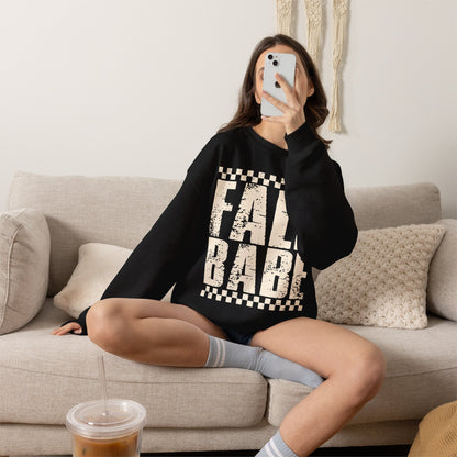 Fall Babe Sweatshirt — Vintage Distressed Autumn Crewneck