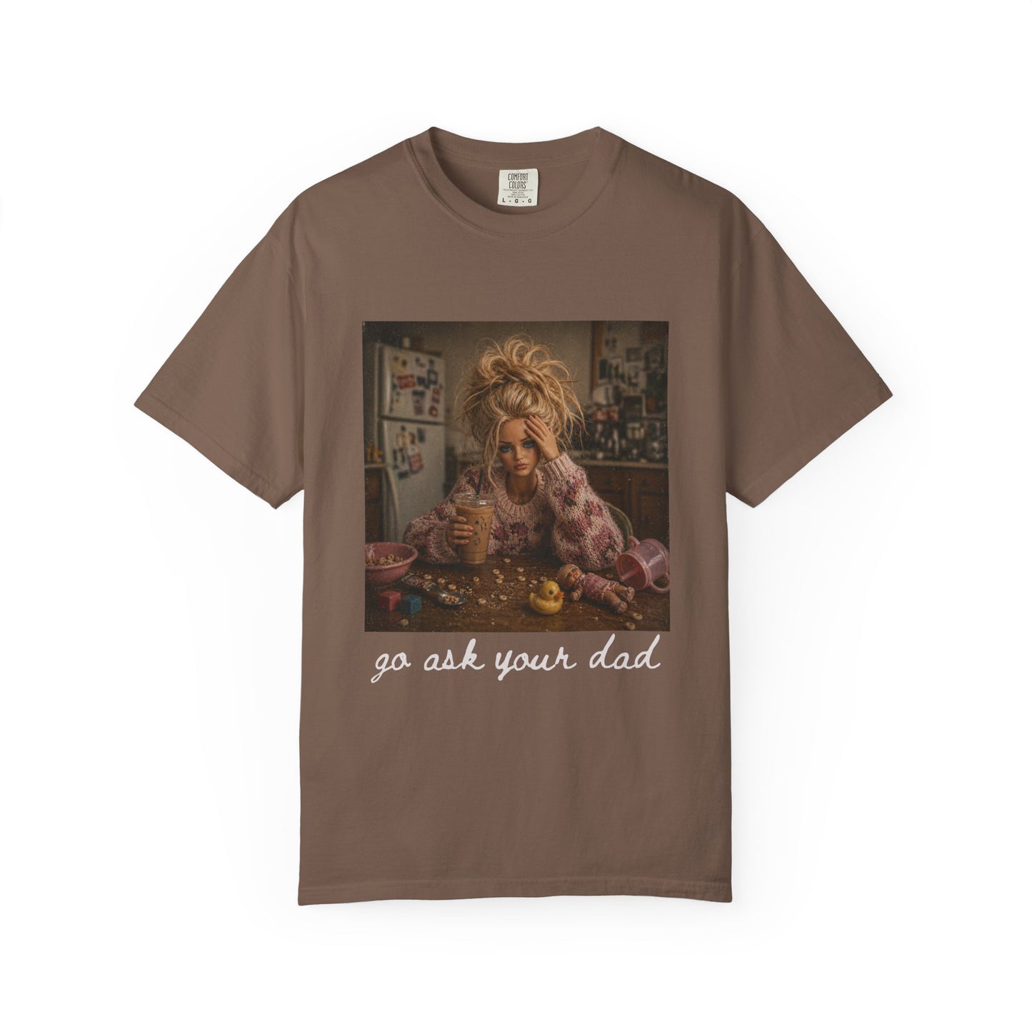 Vintage Doll Tea Party T-Shirt — 'go ask your dad” Graphic Tee