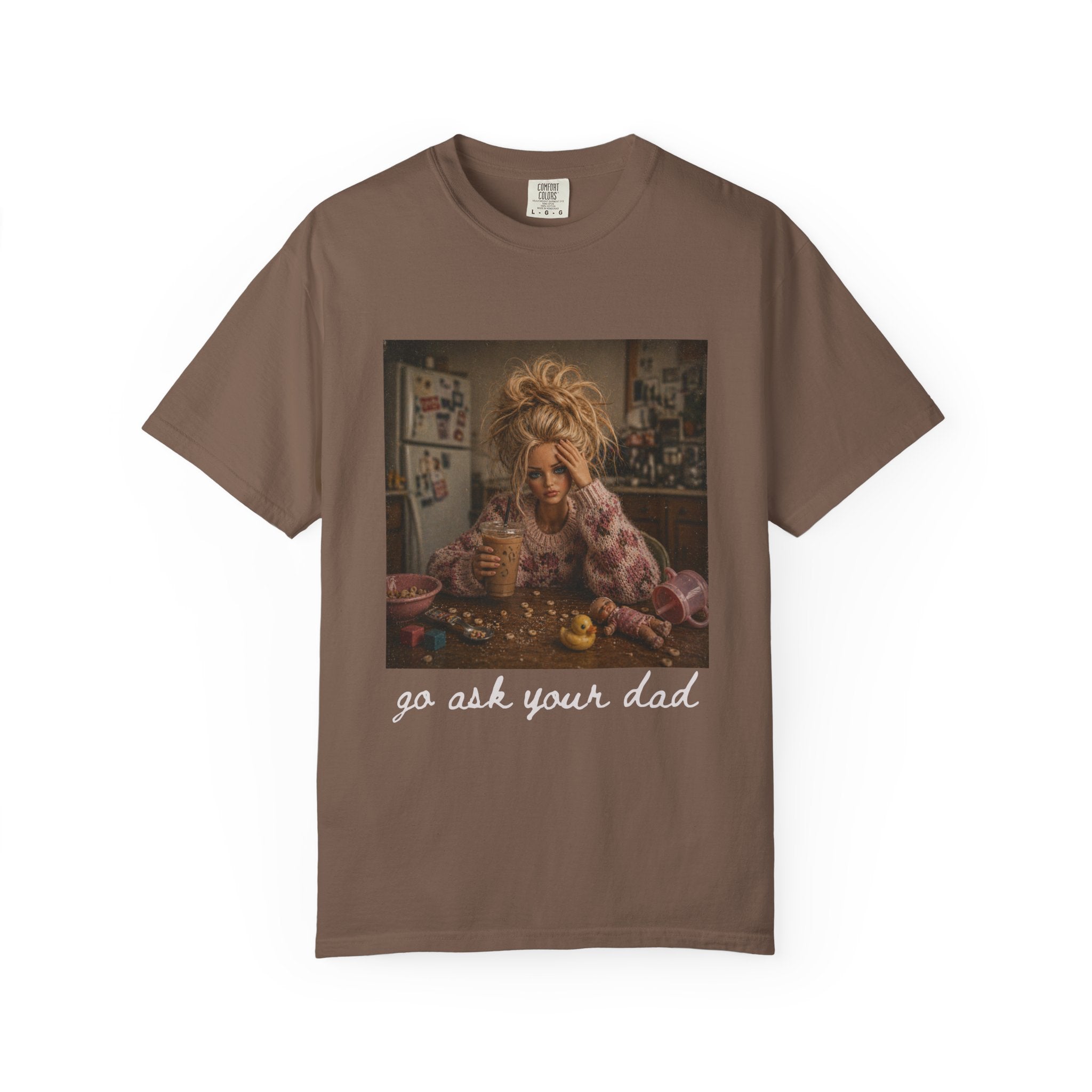 Vintage Doll Tea Party T-Shirt — 'go ask your dad” Graphic Tee