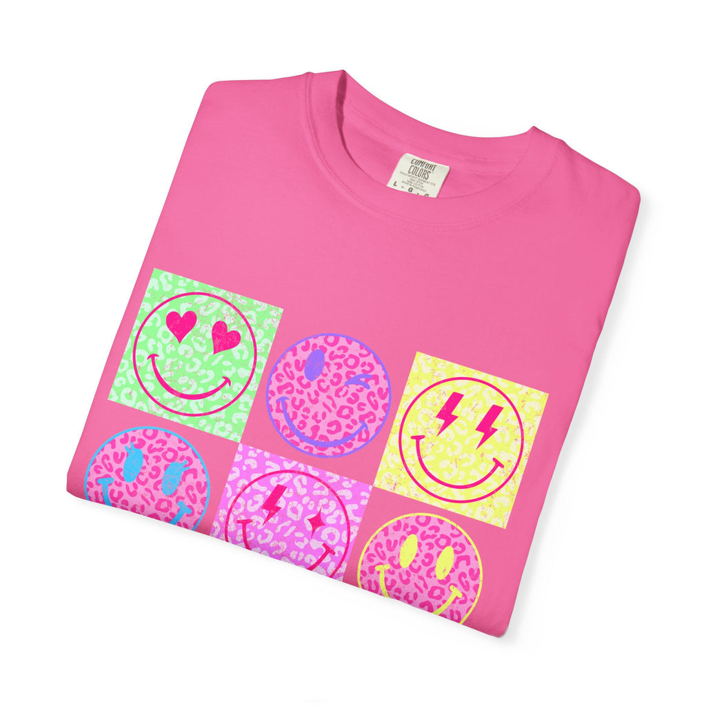 Neon Retro Happy Face T-Shirt